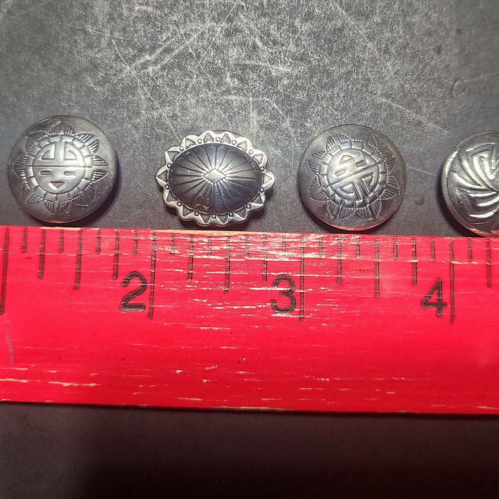 Vintage Silver Button Covers - image 3